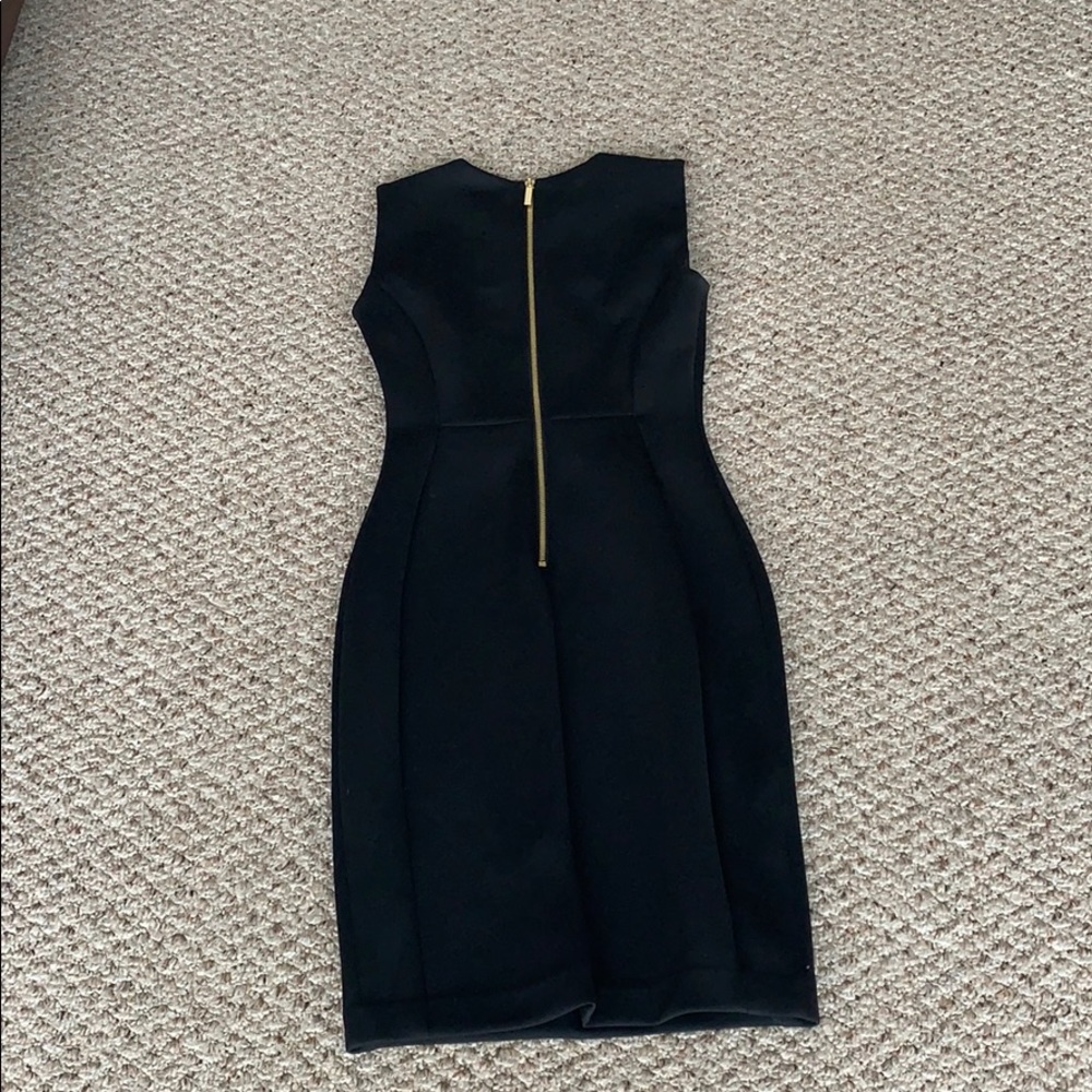 Calvin Klein Black Dress with gold zipper, Size 2 - Picture 4 of 4